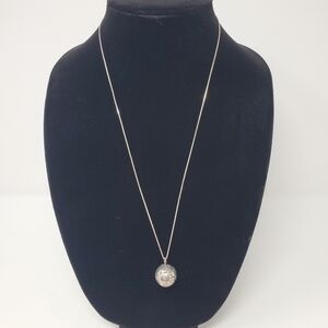 925 Sterling Silver Globe Necklace